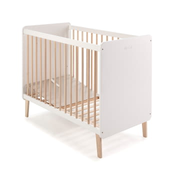 CUNA DE 120 X 60 TREVI BLANCO/CERA NATURAL - 2