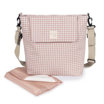 BOLSA CANASTILLA I LOVE VICHY ROSA - 2