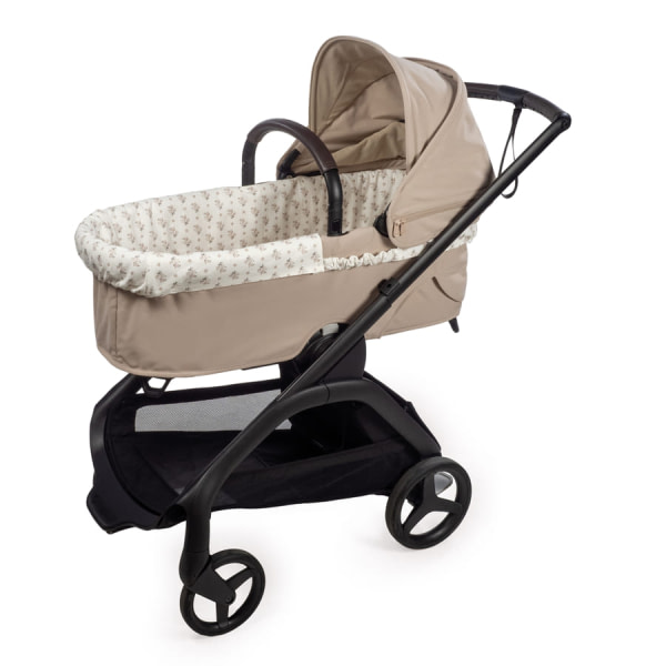 CUBRE CUCO GOMAS + SÁBANA AJUSTABLE CUCO BOTTON FLORES