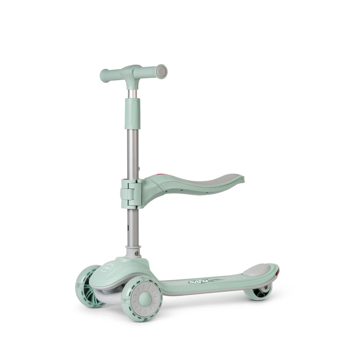 PATINETE EVOLUTIVO MUSICAL 2 EN 1 “COOL RIDER” MINT + GLACIER GRAY