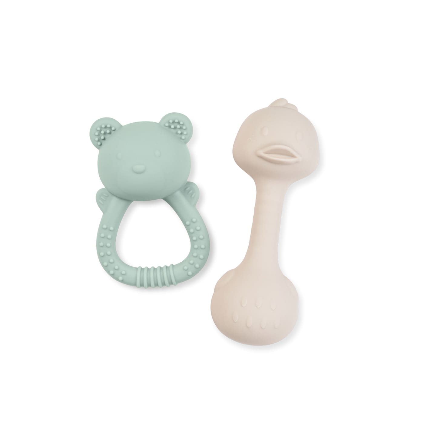 SET DE MORDEDORES CON SONAJERO "TINY TREASURES" MINT - 