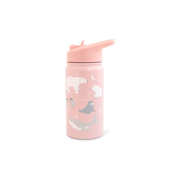 BOTELLA TÉRMICA INFANTIL CON PAJITA 350 ML POLARIS DUSTY PINK
