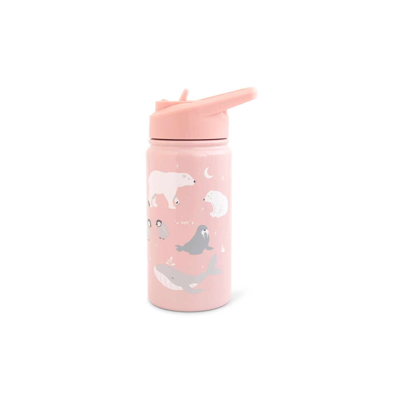 BOTELLA TÉRMICA INFANTIL CON PAJITA 350 ML POLARIS DUSTY PINK - 