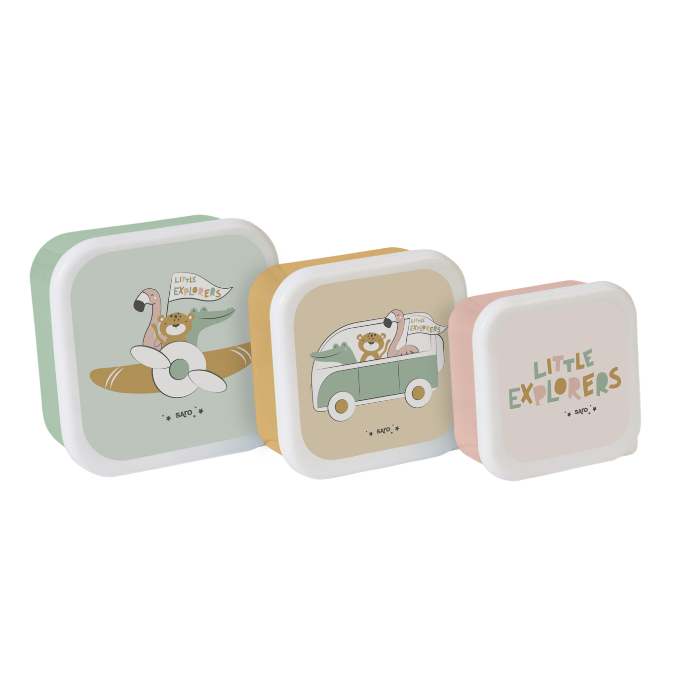 SET DE 3 CAJITAS PARA EL ALMUERZO LITTLE EXPLORERS