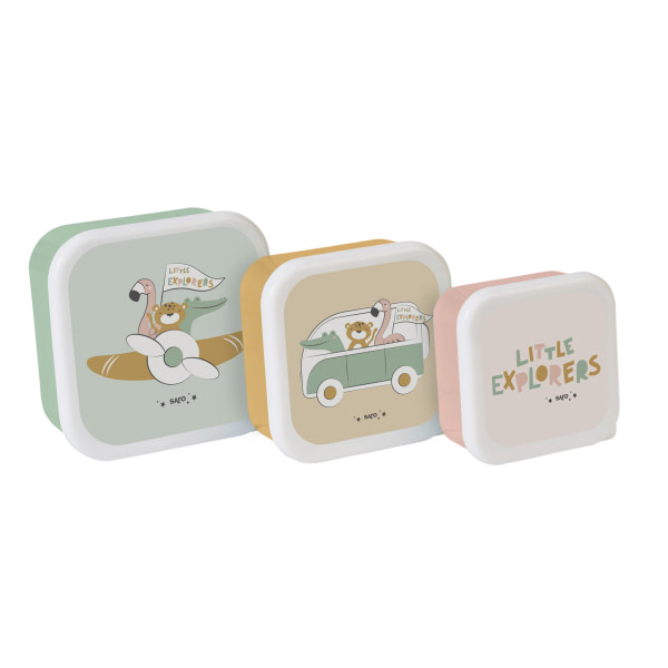 SET DE 3 CAJITAS PARA EL ALMUERZO LITTLE EXPLORERS