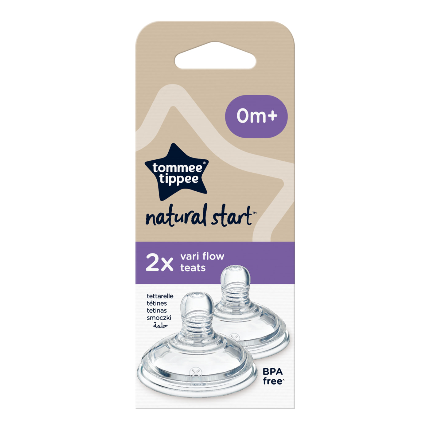 PACK 2 TETINAS NATURAL START TAMAÑO: FLUJO VARIABLE - 