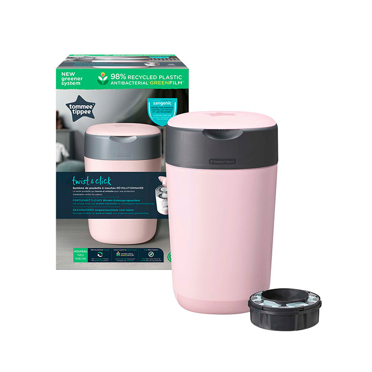 Contenedor de pañales Twist & Clic rosa - 