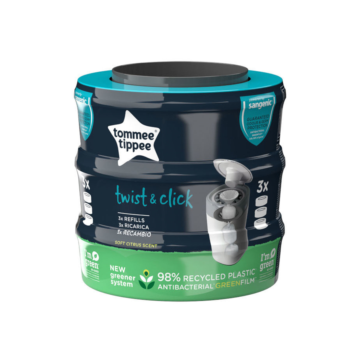 Recambio contenedor de pañales Twist & Clic Pack 3ud - 