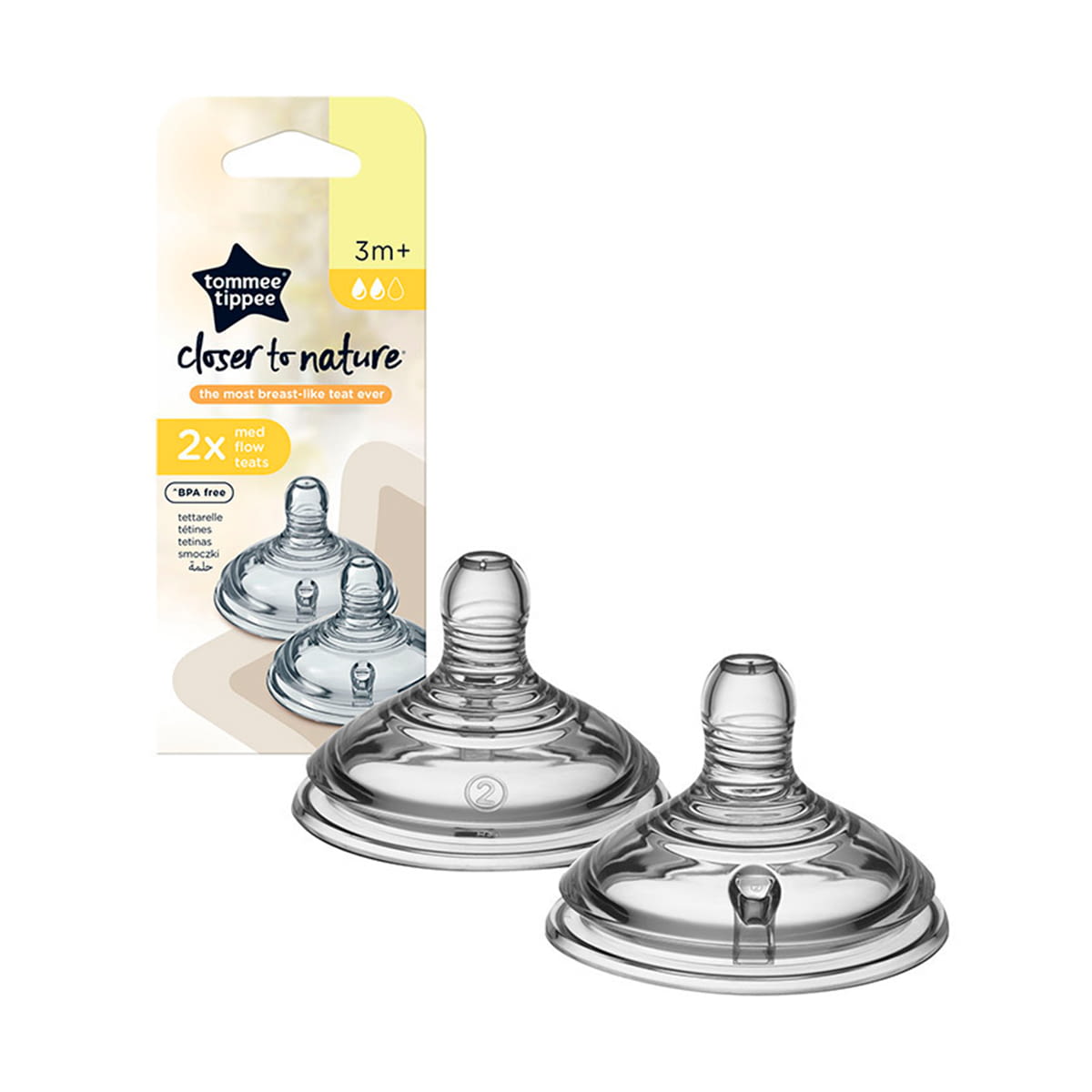 2 Tetinas Natural Start Flujo medio