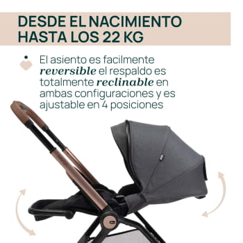 TRÍO MYSA CON FIRST SEAT RECLINE (3 BULTOS) BLACK SATIN - 3