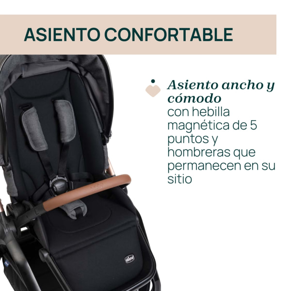 TRÍO MYSA CON FIRST SEAT RECLINE (3 BULTOS) BLACK SATIN - 9