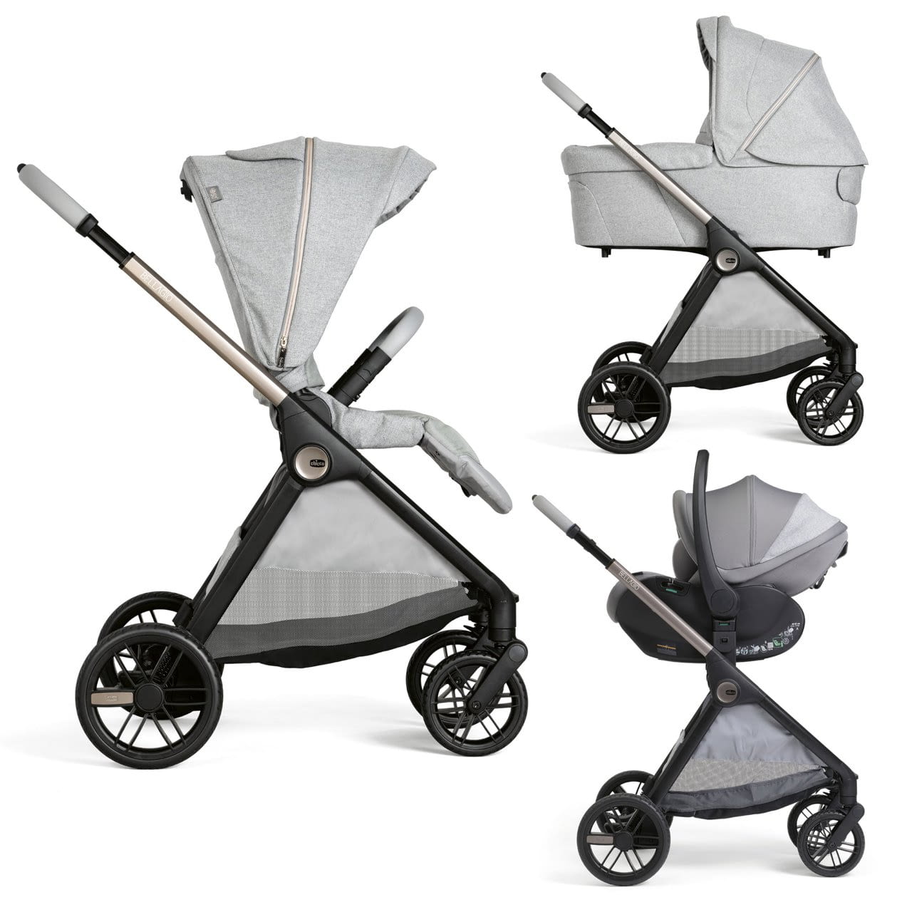 TRIO BELLAGIO 2.0 CON FIRST SEAT RECLINE (3 BULTOS) LUNAR ROCK - 