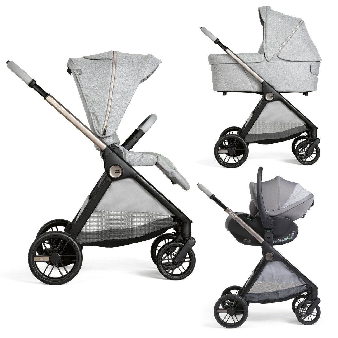 TRIO BELLAGIO 2.0 CON FIRST SEAT RECLINE (3 BULTOS) LUNAR ROCK - 