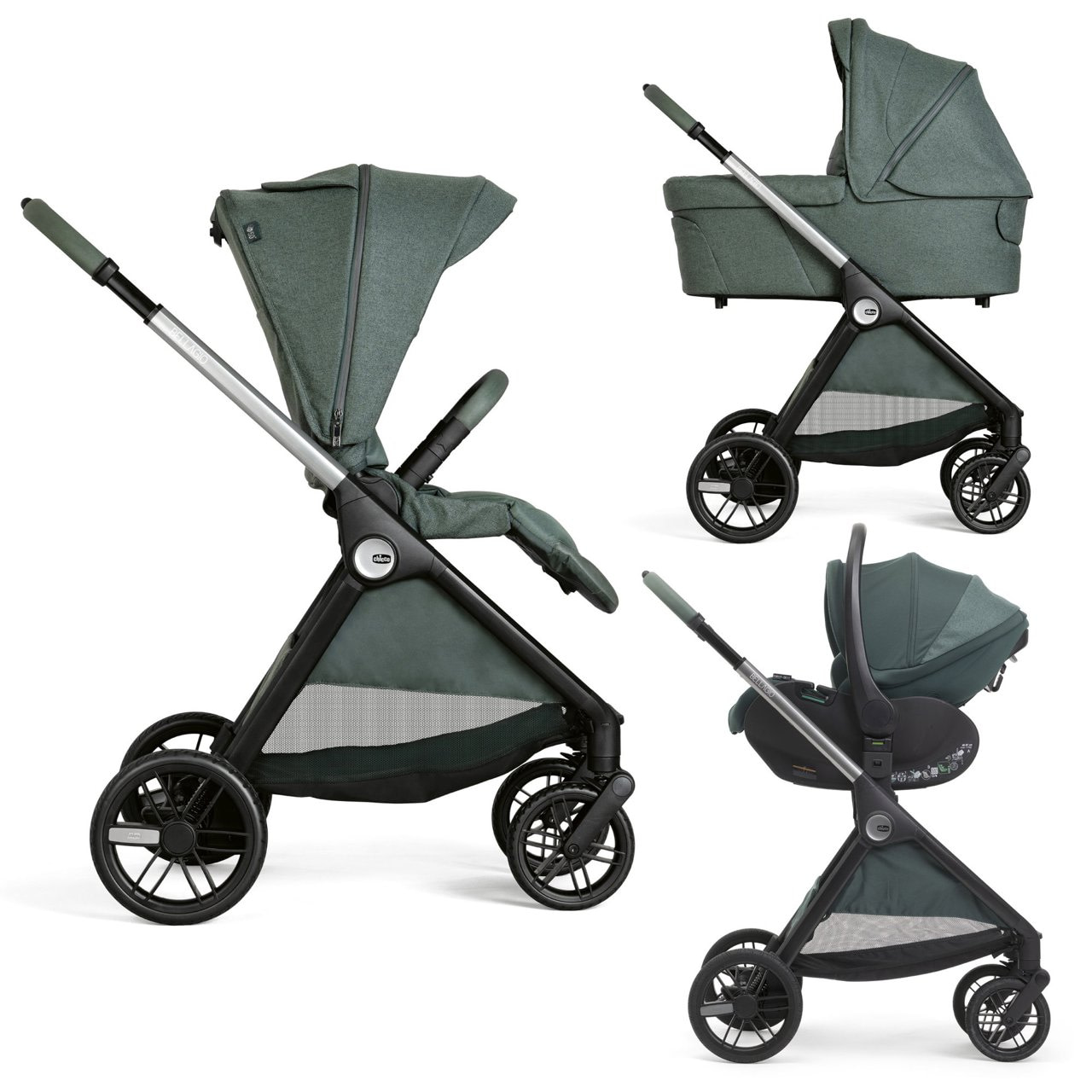 TRIO BELLAGIO 2.0 CON FIRST SEAT RECLINE (3 BULTOS) FIR TREE - 