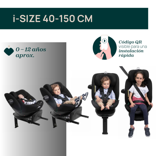 SILLA AUTO EVERONE I-SIZE BLACK - 5