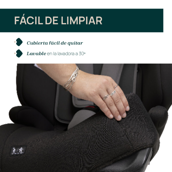 SILLA AUTO GRO-UP I-SIZE PURE BLACK - 5
