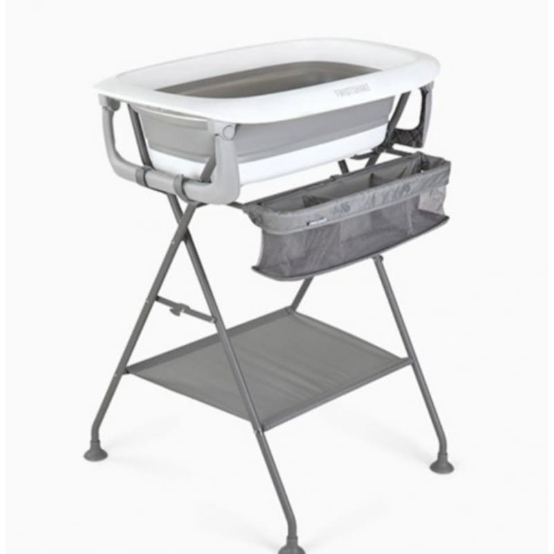 Kit bañera blanca con patas, cojín,enjuagador, 3 juguetes de baño