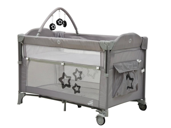 Cuna de viaje colecho elevador Dream estrella gris - 3