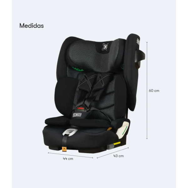 Silla coche Munich Mun061 i-size Dark Grey - 8