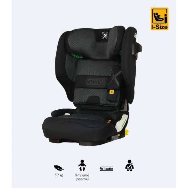 Silla coche Munich Mun062 i-size Dark grey