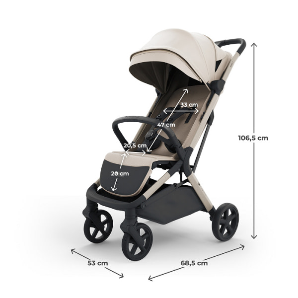 Kinderkraft pushchair NUBI 3 SAND BEIGE - 10