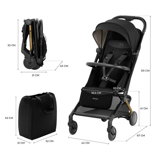 Kinderkraft pushchair (cabin)  Pilot 2 MIDNIGHT BLACK - 13