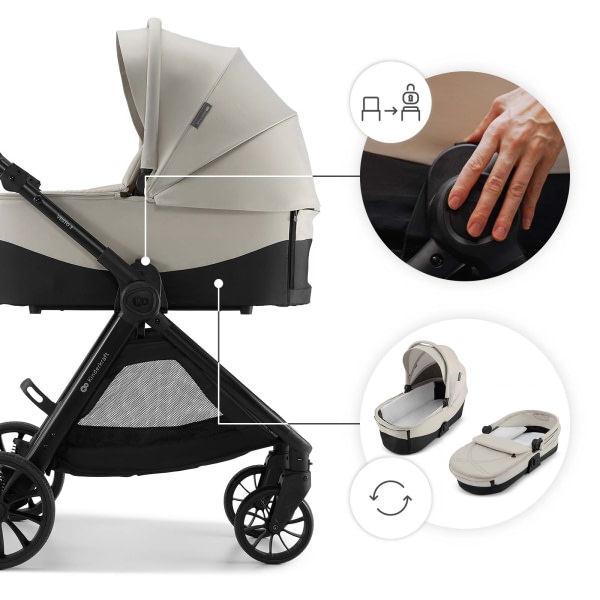 Carrito multifuncional 2en1 Kinderkraft VESTO 2 Beige - 2