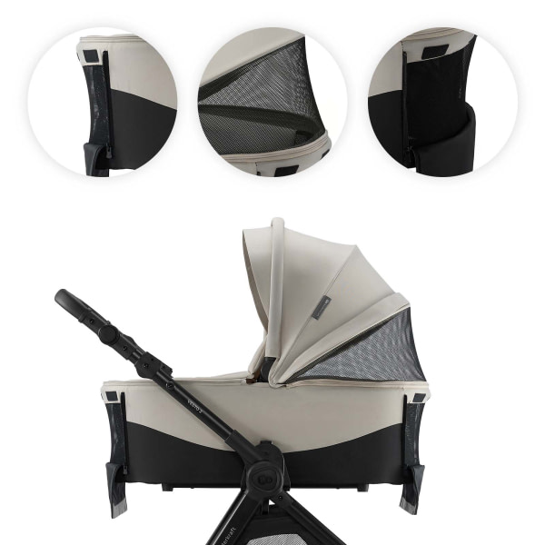 Carrito multifuncional 2en1 Kinderkraft VESTO 2 Beige - 4