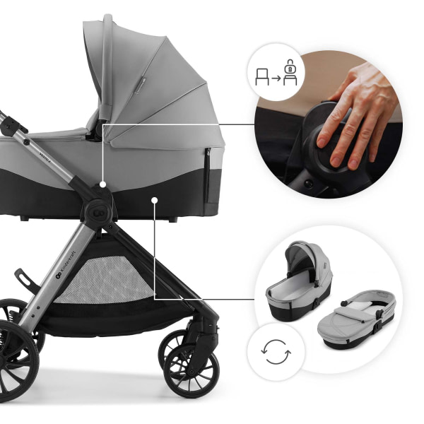 Carrito multifuncional 2en1 Kinderkraft VESTO 2 Grey - 4