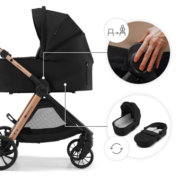 Carrito multifuncional 2en1 Kinderkraft VESTO 2 Black - 2