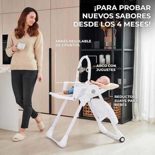 Kinderkraft TUMMIE  highchair beige - 2