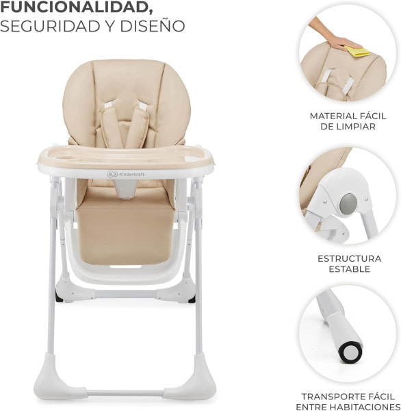 Kinderkraft TUMMIE  highchair beige - 8