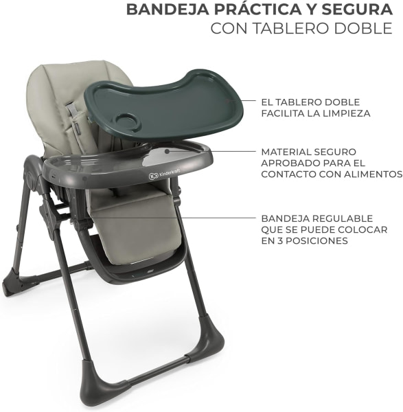 Kinderkraft TUMMIE highchair grey - 5