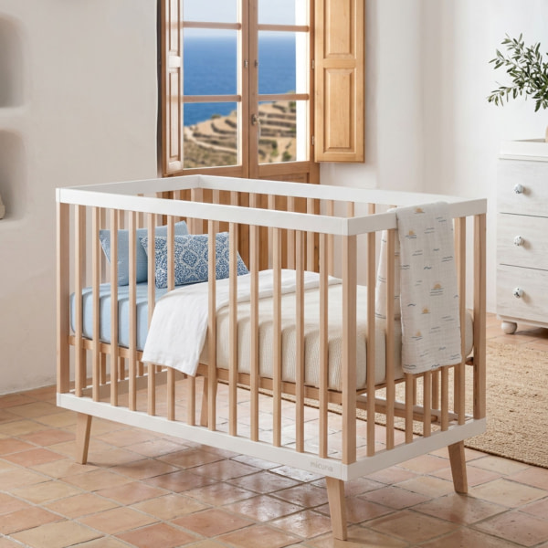 CUNA DE 120X60 MENCIA BLANCO/MADERA - 2