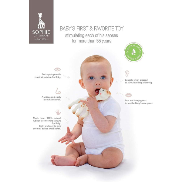 Mi primer set Sophie la girafe + Anillo de dentición 100% natural - 4