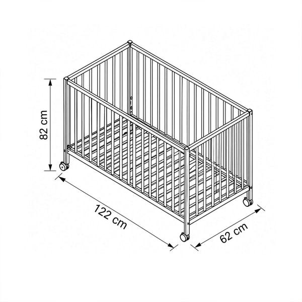 Cuna Plegable de 120 x 60- Simona - 7