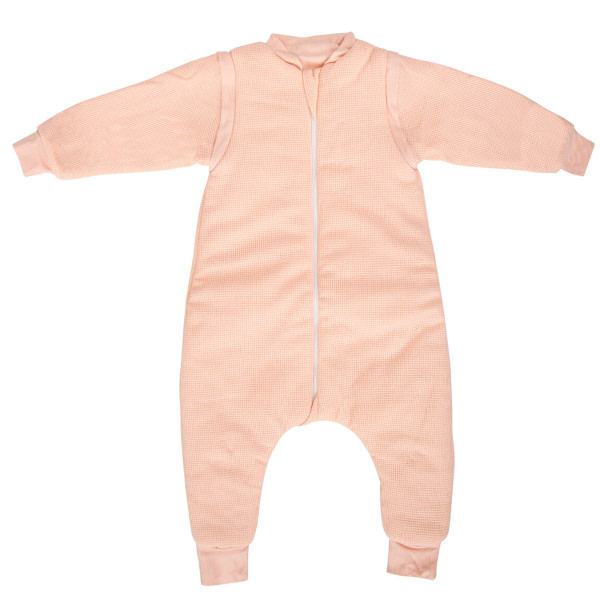 Saco pijama con pies y mangas extraibles 75cm (12-18m) Waffle Rosa