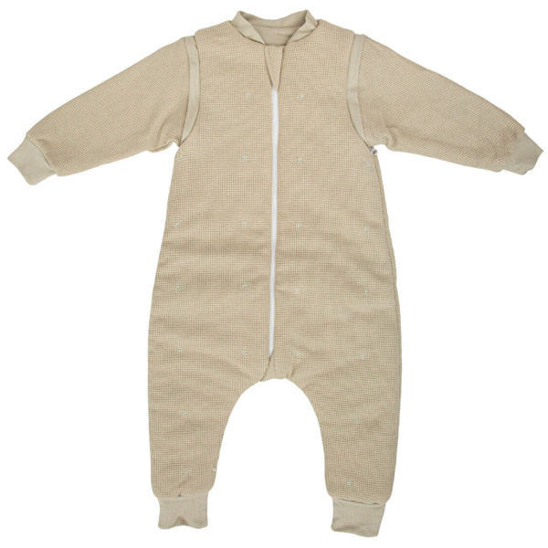 Saco pijama con pies y mangas extraibles 75cm (12-18m) Waffle Verde - 1