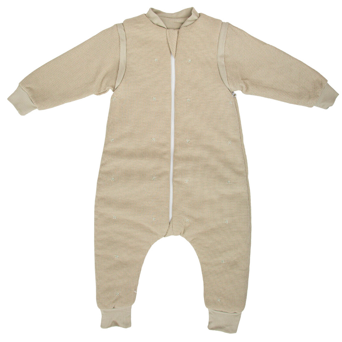 Saco pijama con pies y mangas extraibles 85cm (18-24m) Waffle Verde - 