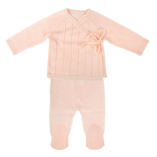 Conjunto Jubon y Polaina Margot Rosa (T.0-1M)