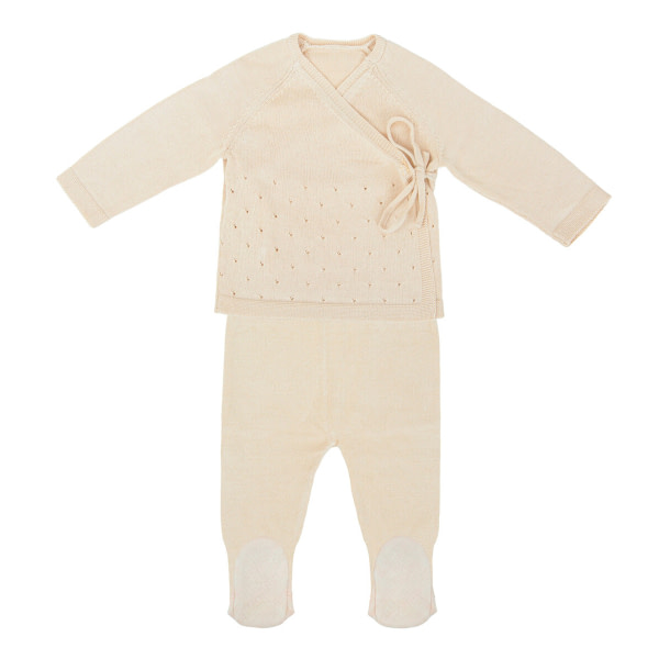 Conjunto Jubon y Polaina Odette Beig (T.0-1M)
