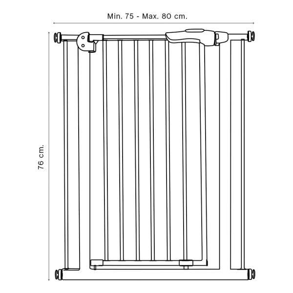 Puerta de seguridad Metal White - 9
