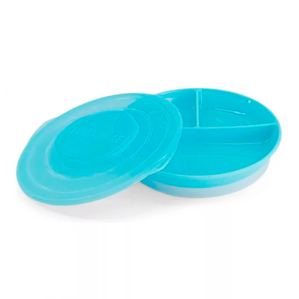 Plato dividido con tapa varios colores