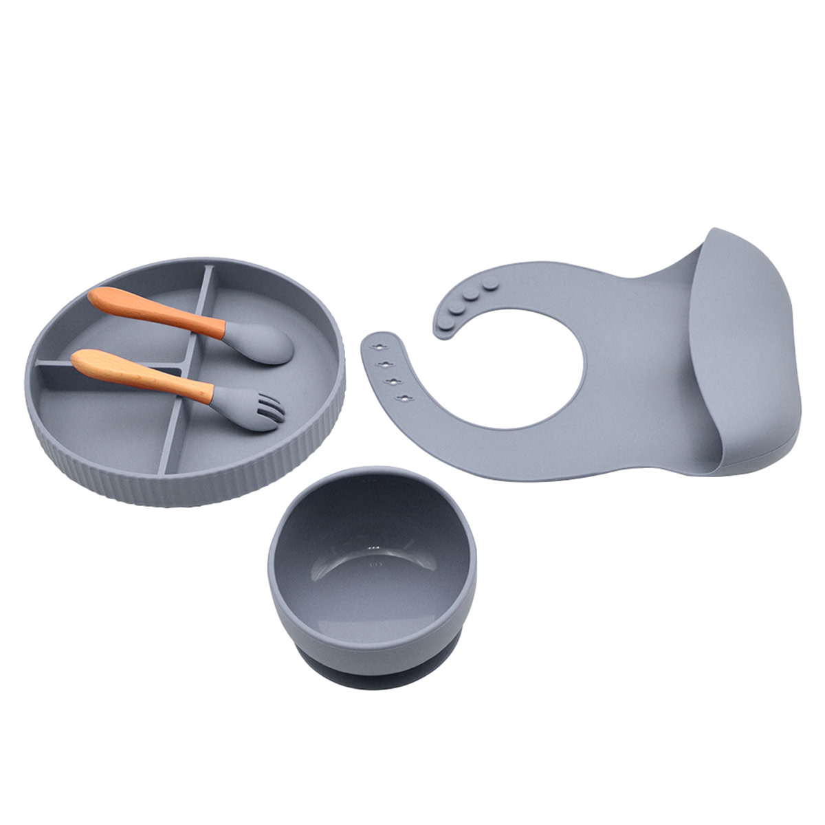 Set de alimentación Babero azul - 