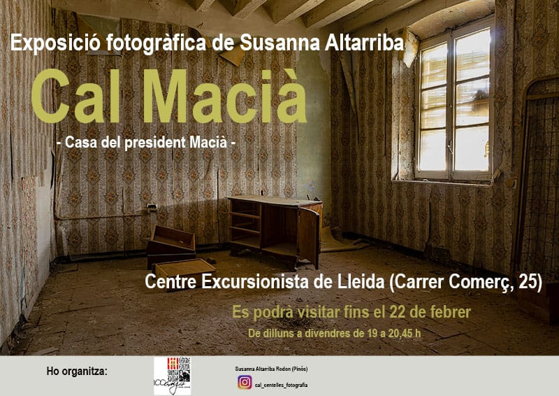 Inauguración de la exposición fotográfica “Cal Macià”, de Susanna Altarriba. Hasta finales de febrero en el local del Centro