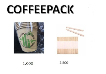 LOTE VASOS MÁS PALETINAS PARA BEBIDAS CALIENTES CAFÉ EN GRANO