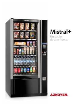 MAQUINA EXPENDEDORA VENDING DE SNACK Y BEBIDAS FRIAS AZKOYEN MISTRAL PLUS H85 NUEVA CON MONEDERO DE CAMBIO Y TARJETERO