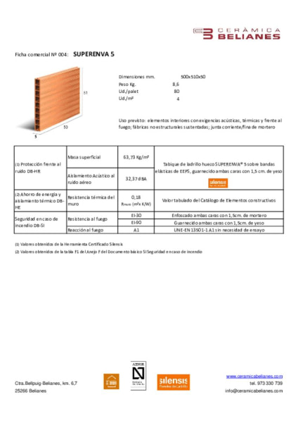 Ficha técnica comercial Superenvà ® 5