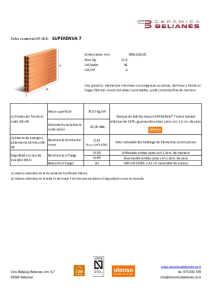 Ficha técnica comercial Superenvà ® 7