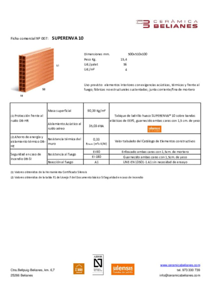 Ficha técnica Superenvà ® 10